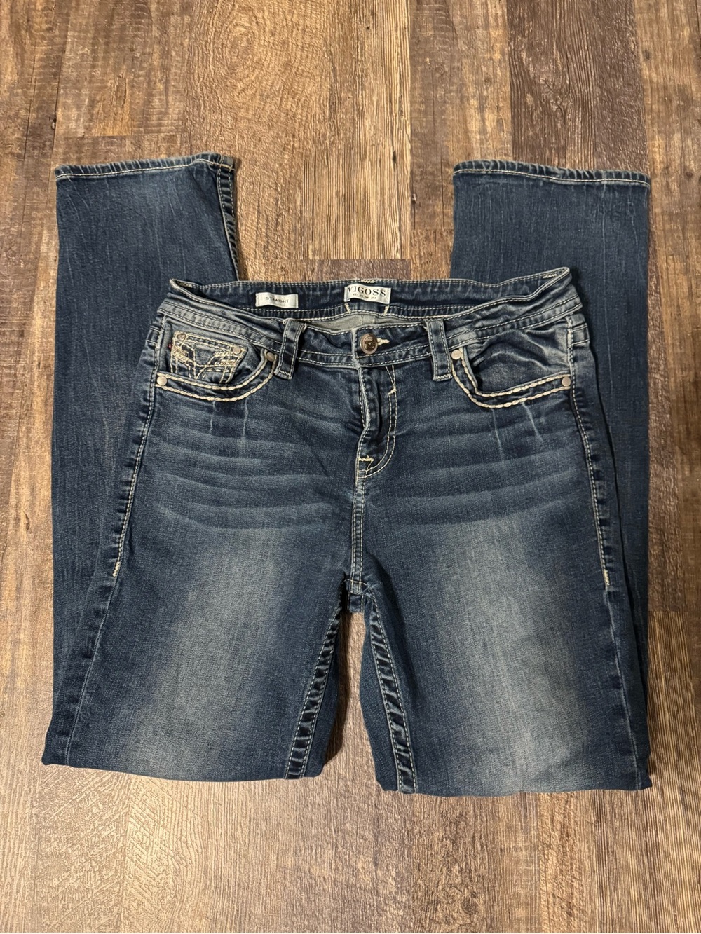 Vigoss Women's Medium Indigo Straight Jeans